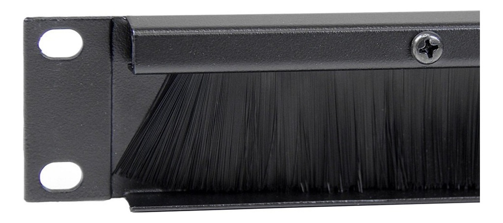 [PC1U] Onlink - Panel Organizador Pasacables con Cepillo Horizontal 1U 19" Metalico con Tornillos y Tuercas