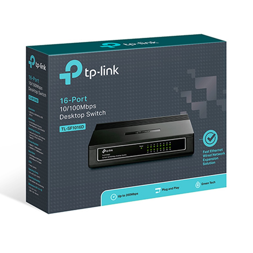 [TL-SF1016D] TP-Link - Switch de Escritorio de 16 Puertos a 10/100 Mbps