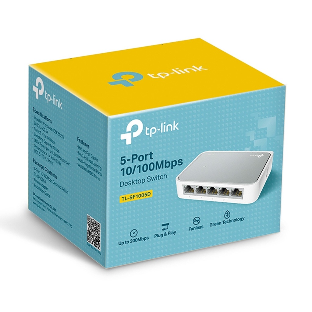 [TL-SF1005D] TP-Link - Switch de Escritorio de 5 Puertos a 10/100 Mbps