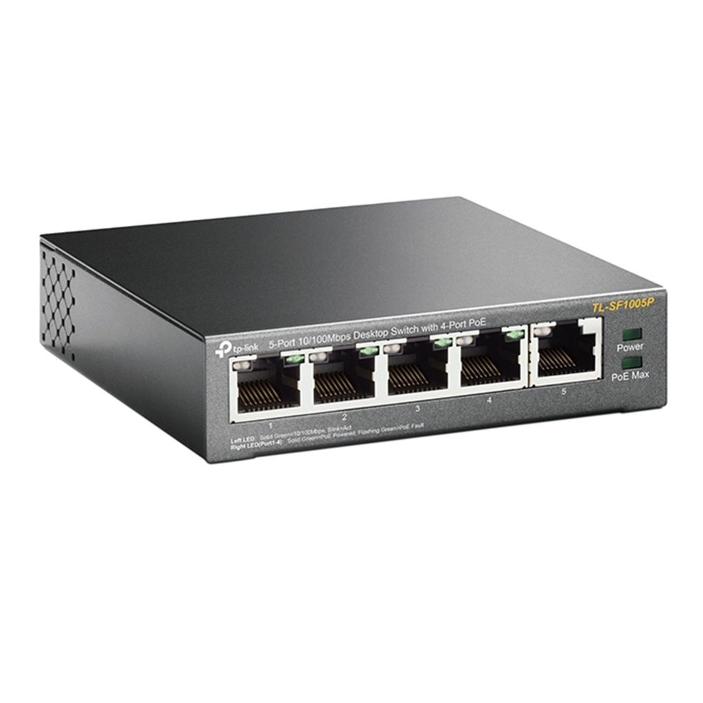 [TL-SF1005P] TP-Link - Switch de Sobremesa con 5 Puertos a 10/100 Mbps POE