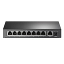 [TL-SF1009P] TP-Link - Switch de Escritorio de 9 Puertos a 10/100 Mbps con 8 Puertos POE