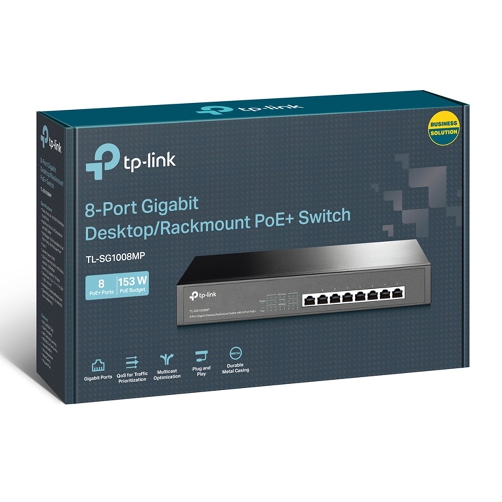 [TL-SG1008MP] TP-Link - Switch de Escritorio/Rack de 8 Puertos a Gigabit POE
