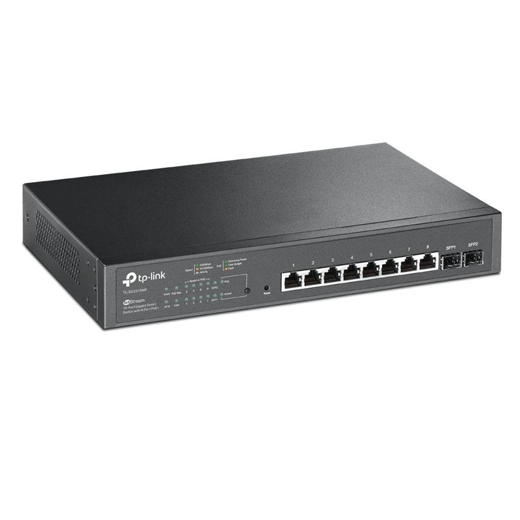 [TL-SG2210MP] TP-Link - Switch Inteligente JetStream de 10 Puertos Gigabit + 8 Puertos POE Omada