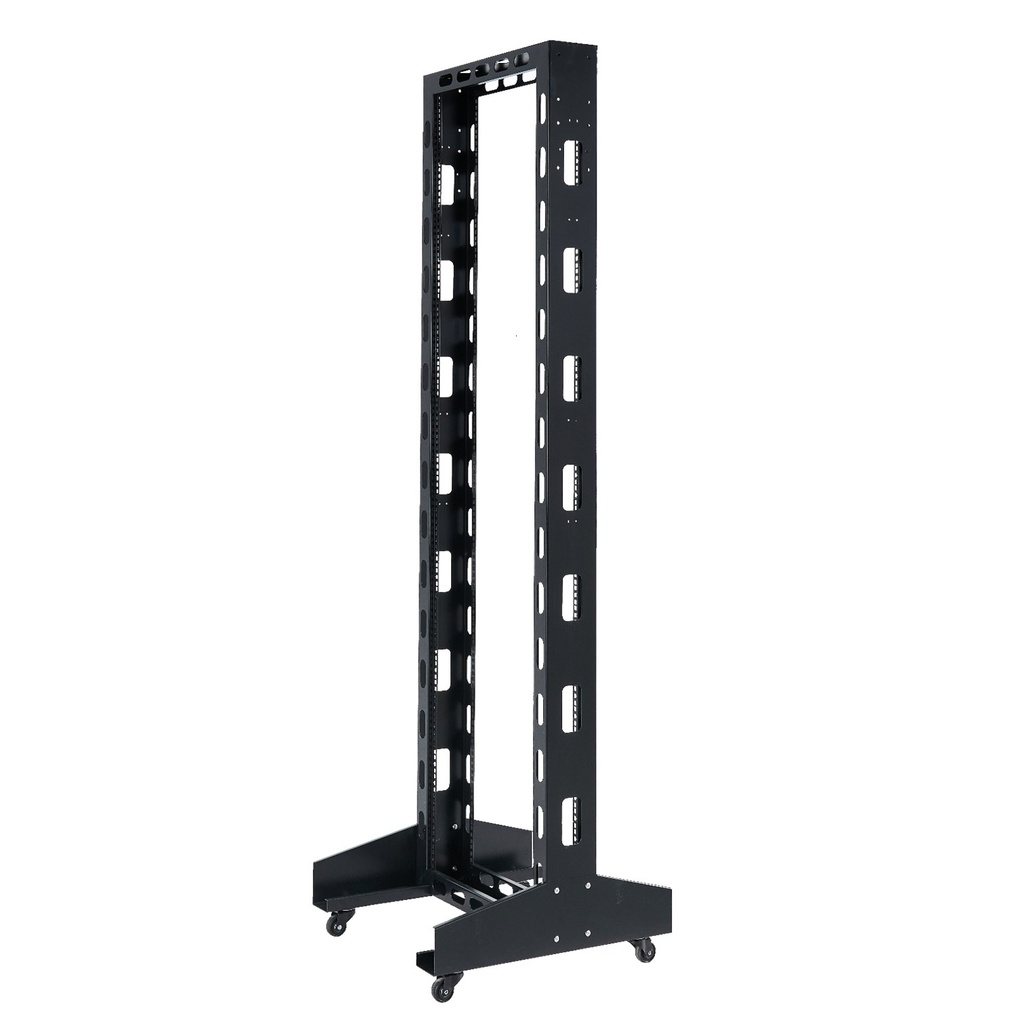 [OR2-42] Onlink - Rack de Piso Abierto con Ruedas 42U 150Kg 2 Postes 600x2053mm