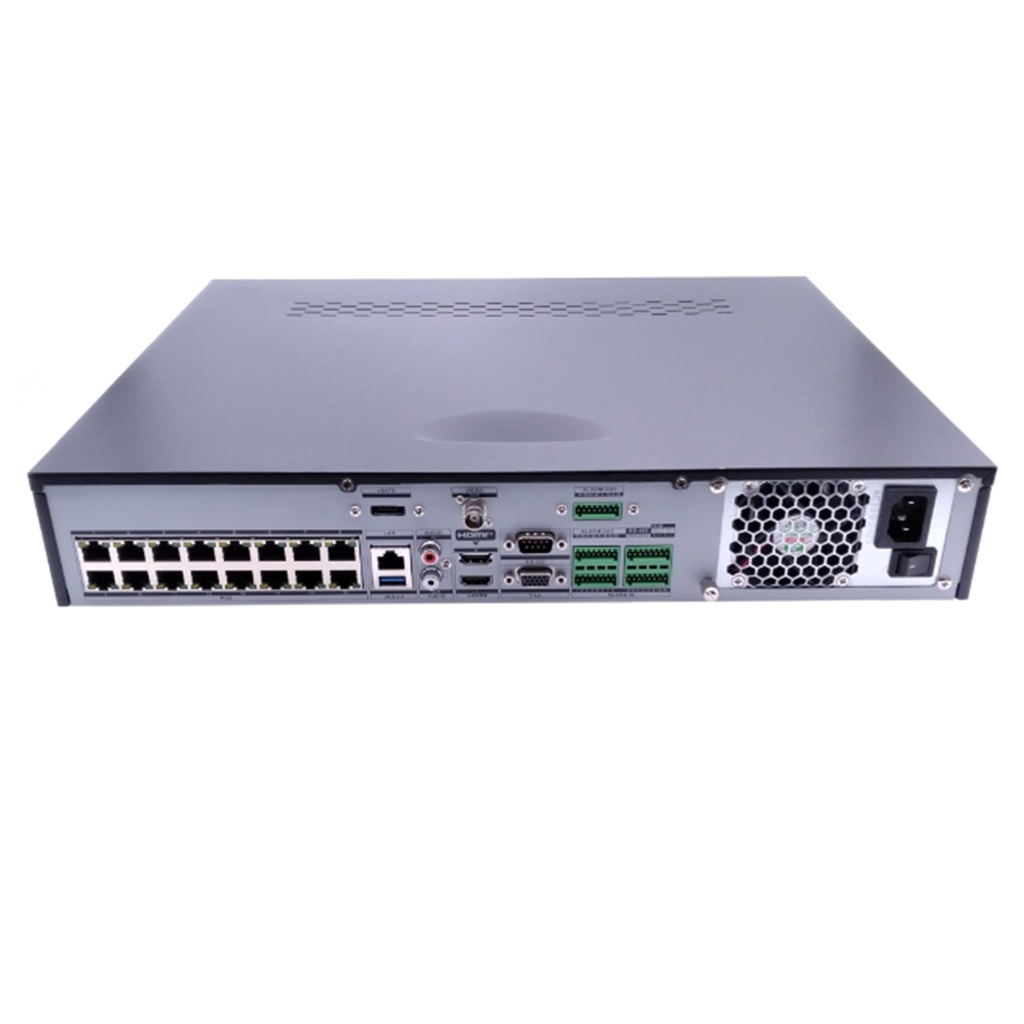 [DS-7732NI-M4/16P] Hikvision - NVR 4K [32MP] 32 Canales IP 16 Puertos POE Salida de vídeo 4K AcuSense