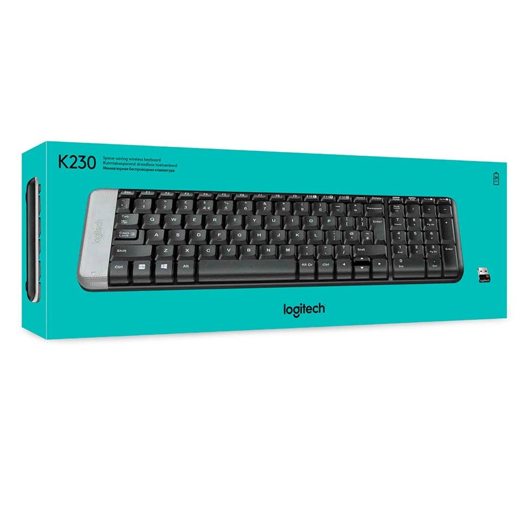 [K230-BLACK] Logitech - Teclado Inalambrico Compacto [Español] [Negro]