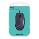[M100-BLACK] Logitech - Mouse Optico Alambrico USB [Negro]
