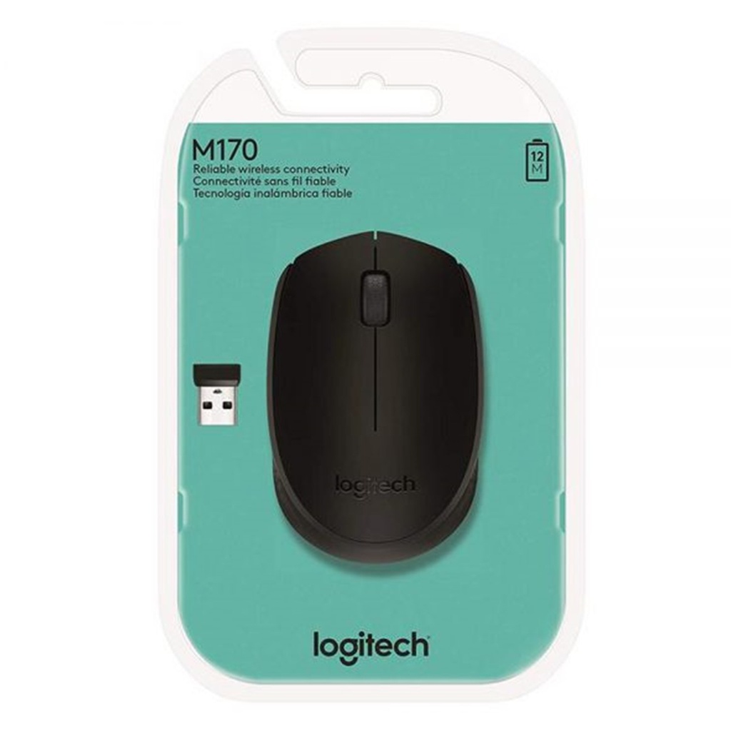 [M170-GREY/BLACK] Logitech - Mouse Inalambrico [Gris/Negro]