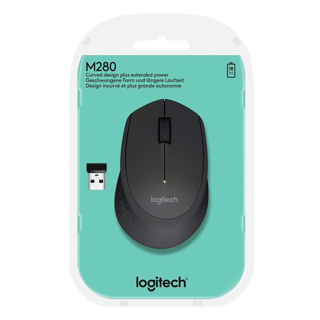 [M280-BLACK] Logitech - Mouse Inalambrico [Negro]