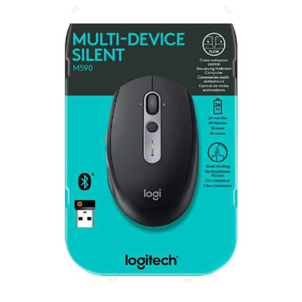 [M590-GRAFITE] Logitech - Mouse inalámbrico silencioso multidispositivo [Grafito]