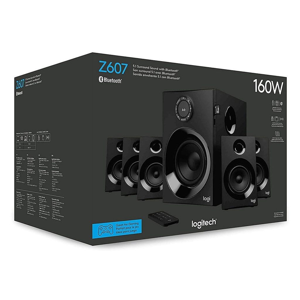 [Z607] Logitech - Cornetas Multimedia 5.1 Entradas RCA/Bluetooth 80W RMS 980-001315