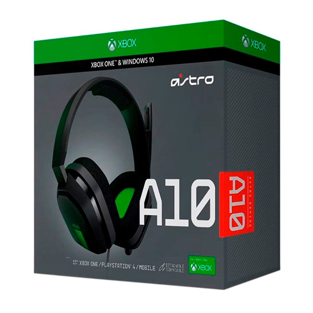 [A10-WHITE/GREEN] Astro By Logitech -  Audifonos Gaming Headset [Negro/Verde]