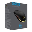[G203-BLACK] Logitech - Mouse Alambrico USB Programable RGB Gaming [Negro]