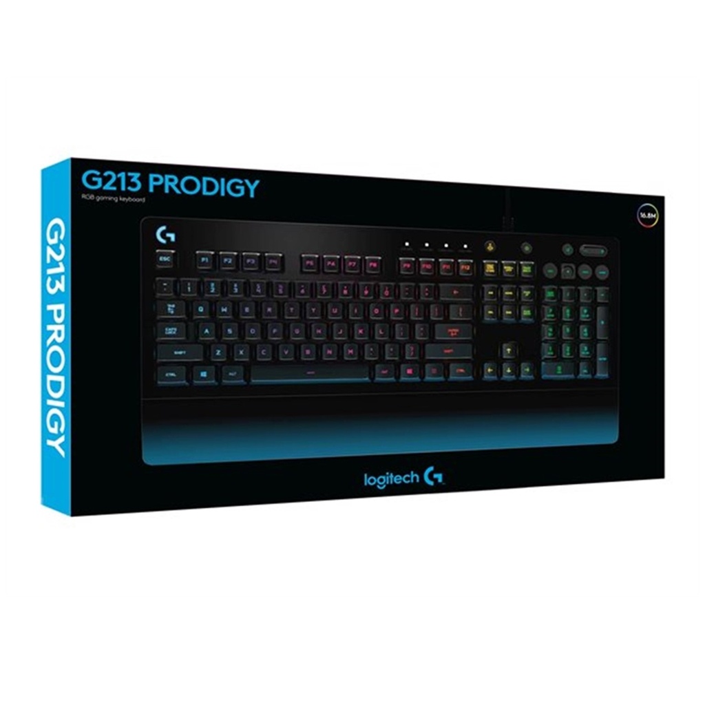 [G213-BLACK] Logitech - Teclado RGB LIGHTSYNC Gaming Alambrico USB [Inglés] [Negro] Prodigy