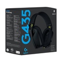 [G435] Logitech - Audifonos Inalámbricos con micrófono LIGHTSPEED Negro y Amarillo Gaming 981-001049