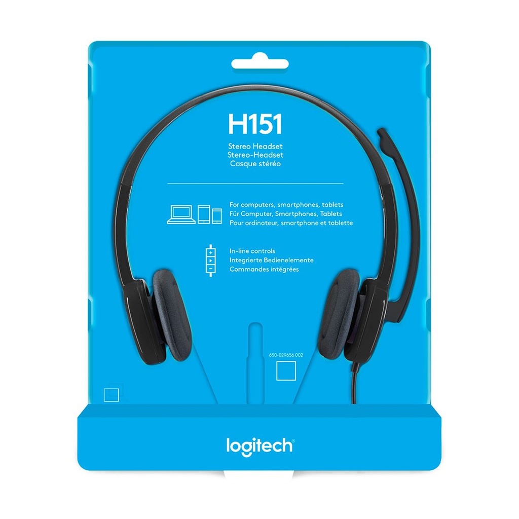[H151] Logitech - Audifonos Estéreo con Micrófono 981-000587