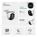 [C500] Tapo by TP-Link - Cámara HD 1080P [2MP] Inteligente de Vigilancia Rotatoria 360° Wifi