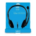 [H111] Logitech - Logitech Auriculares Estéreo con micrófono con Cancelación de Ruido
