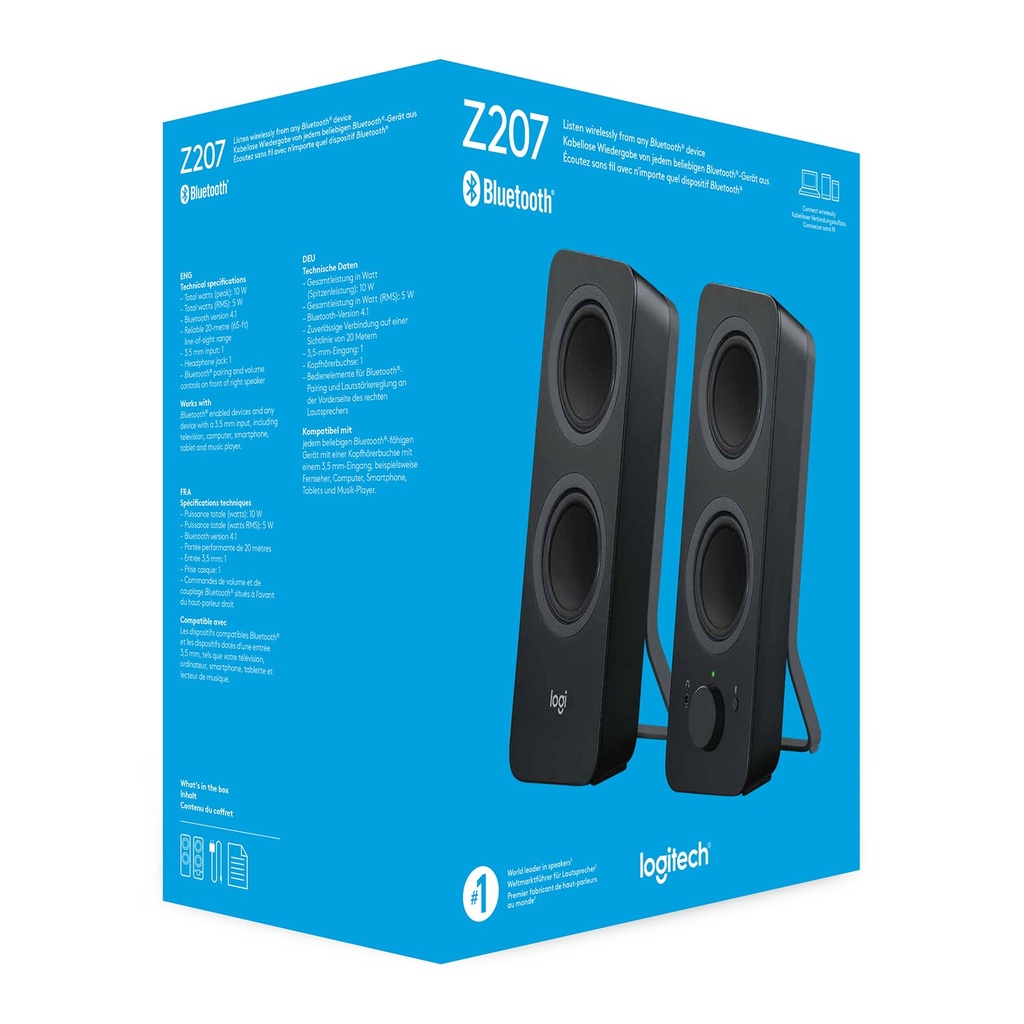 [Z207] Logitech - Sistema Cornetas 2.0 Altavoz estéreo 980-001294