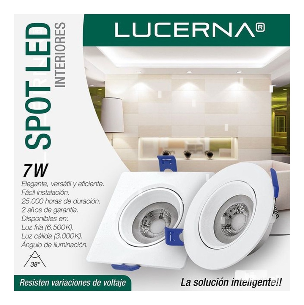 Lampara Spotled 7w 6500k Emp Cua 307c Lc