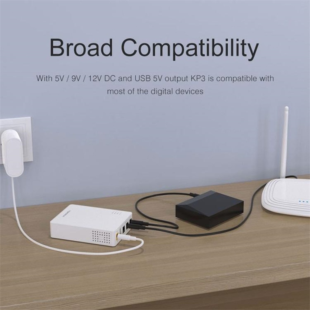 [KP3] Marsriva - Mini UPS 10.000Mah 18W 4 Puertos DC 5V/ 9V/ 12V y USB 5V