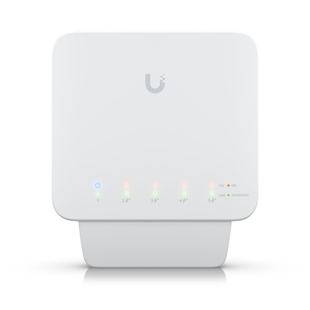 [USW-FLEX] Ubiquiti - Switch GigaBit PoE de 5 Puertos ara Interiores / Exteriores con Soporte de Alimentación de Entrada 802,3bt
