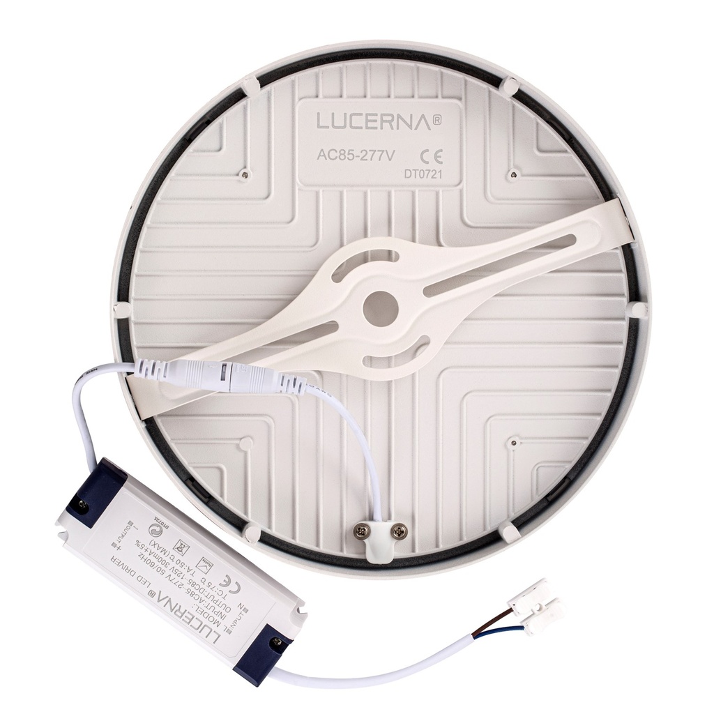 [624SML-6.5K] Lucerna - Lampara Panel MaxiLumen Alta Potencia LED 24W 6" 6500K Luz Fria Redonda Superficial 2400lm