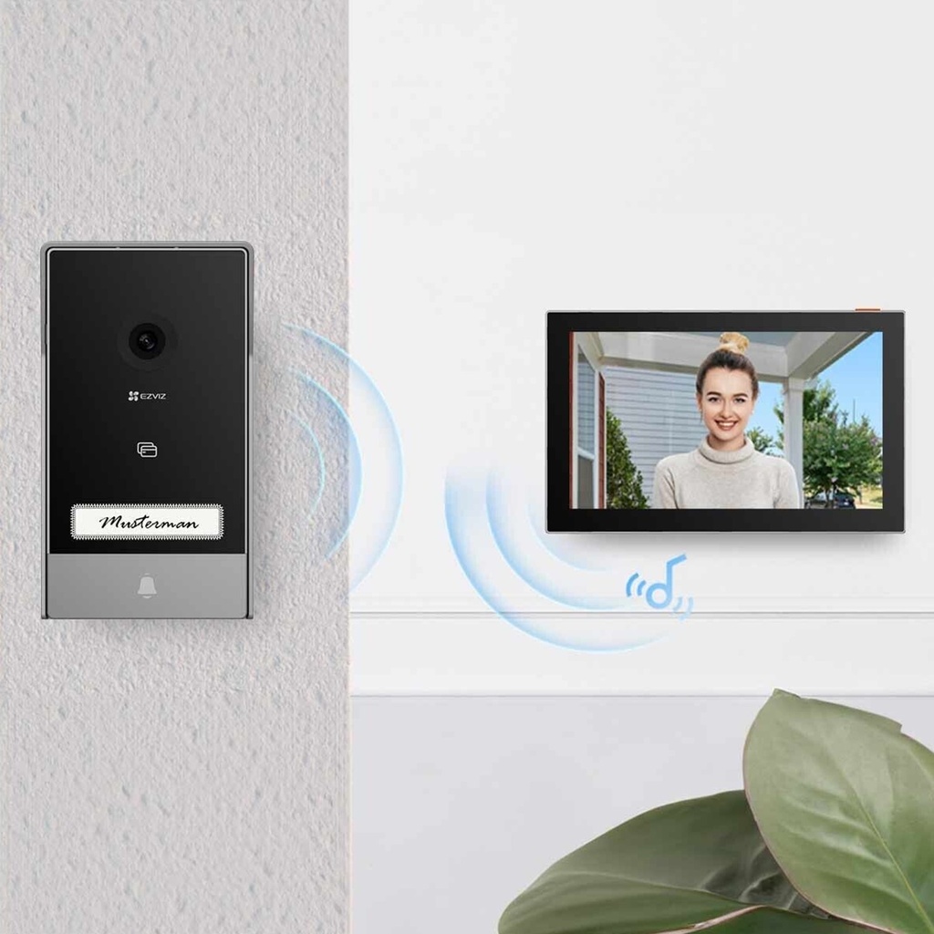 [CS-HP7-R101-1W2TFC] Ezviz - Video Portero Doméstico Inteligente Inalambrico 2K [4MP] Pantalla 4.3" Interior/Exterior Serie H