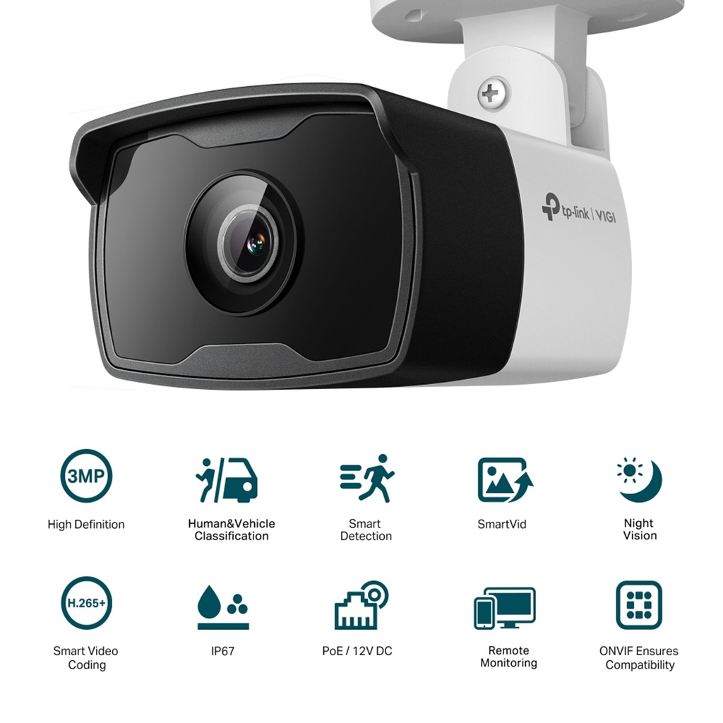 [C330I-4] Vigi By TP-Link - Cámara Bullet IP POE HD [3MP] Lente 4mm