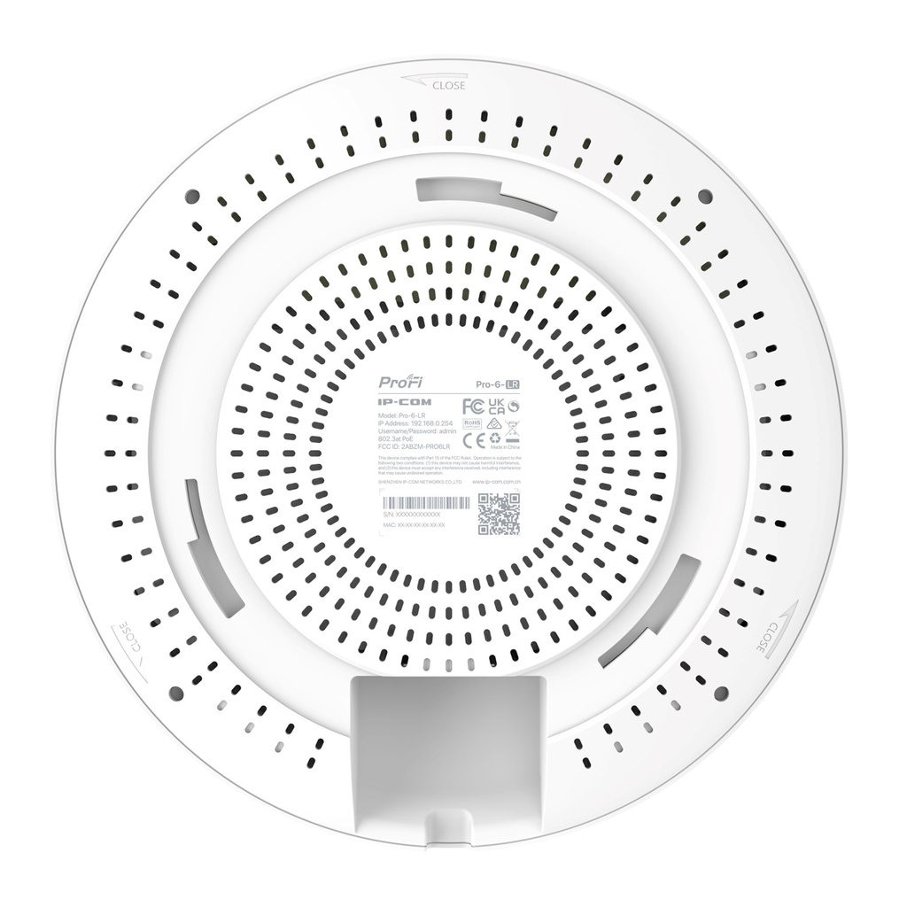 [Pro-6-LR] IP-COM - Punto de Acceso de Montaje en Techo Inalambrico Gigabit Doble Banda