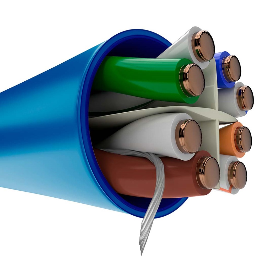 [AB356NXT32] Nexxt - Cable UTP Categoria 6 100% Cobre 24AWG CM Interior Azul [305m/1000ft]