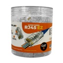 [WP-RJ45CAT6-EZ] Wireplus - Conector RJ45 EZ Categoria 6 Pass-Through Pasante [100 Unidades]