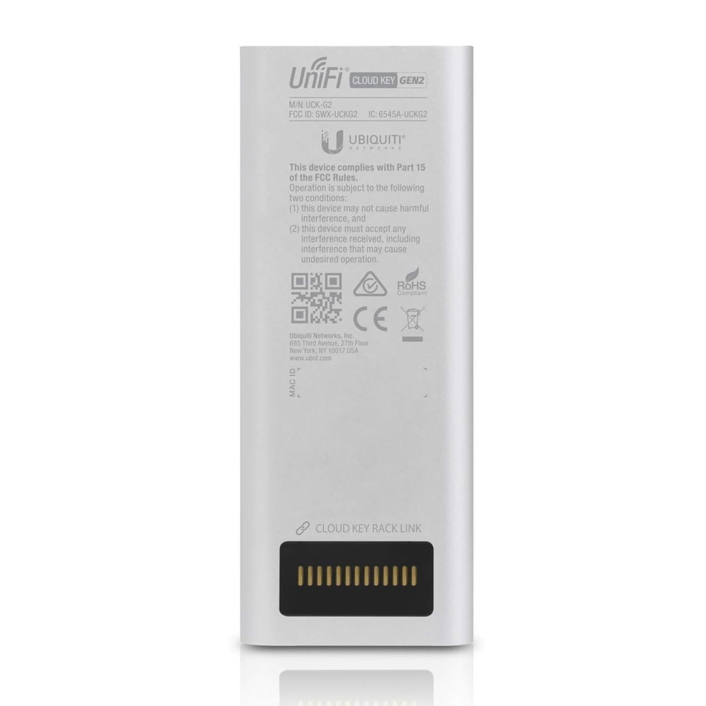 [UCK-G2] Ubiquiti - UniFi Cloud Key Gen2 para gestionar dispositivos UniFi, portal cautivo, alertas, configura vía remota, etc.