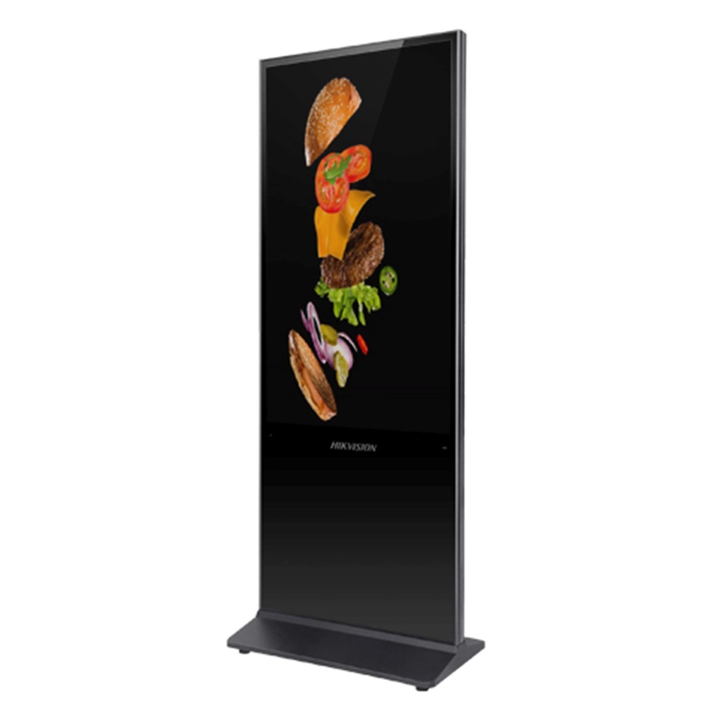 [DS-D6055UL-B/S] Hikvision - Pantalla de 55" 4K para Publicidad Digital Base para Piso (Totem) Puertos USB Entrada de Video HDMI y VGA WiFi Altavoz Integrada