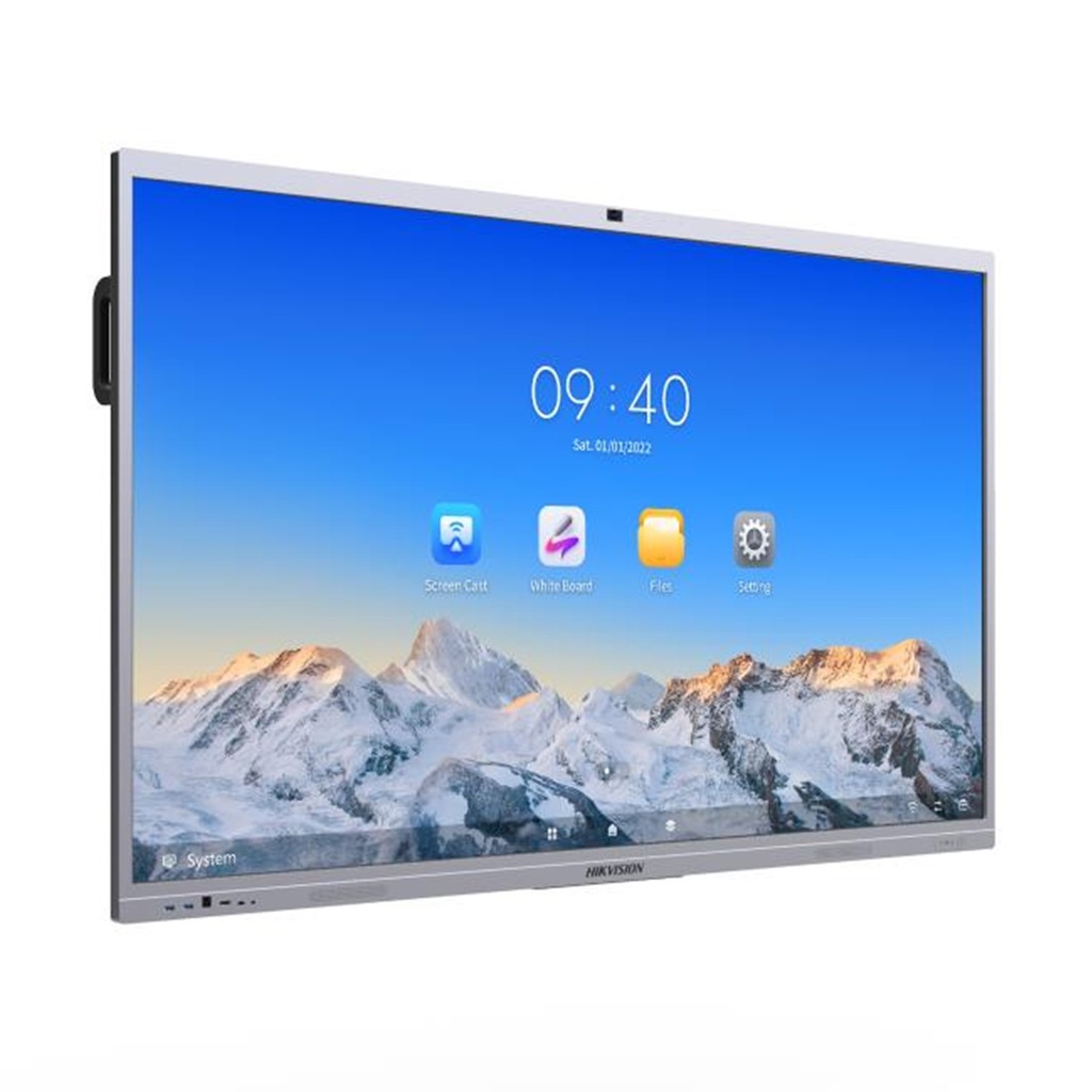[DS-D5C65RB/B]  Hikvision - Pantalla Interactiva Tactil Ultra HD 4K 3840 × 2160 de 65" con Cámara y Microfono [Incluye Base de Pared]