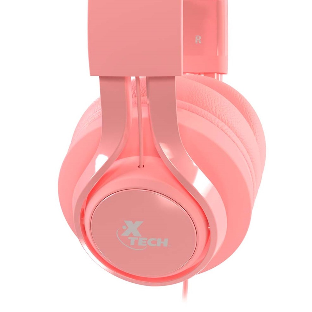 [XTH-355] Xtech - Audifonos Alambricos Para Niños Con Micrófono Rosado