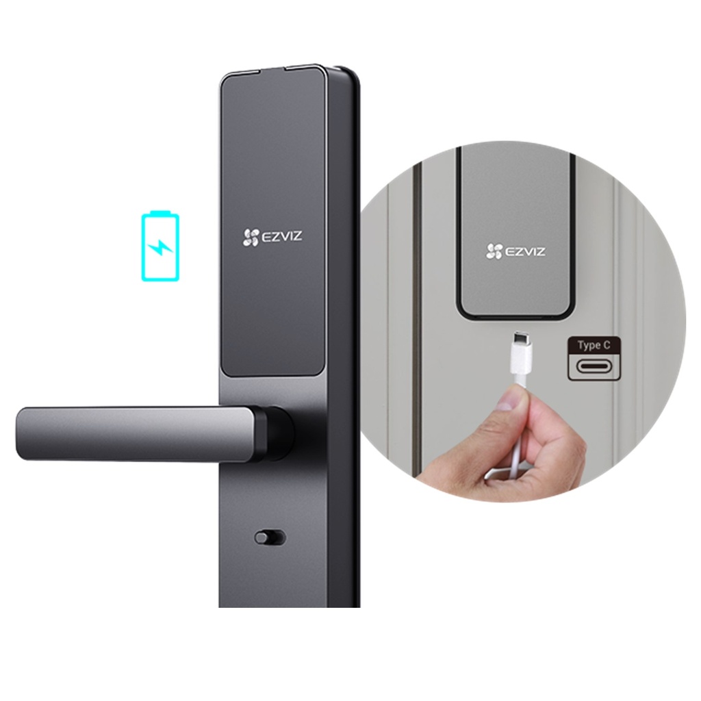 [CS-DL05-R100-WBCP-GR(M)] Ezviz - Cerradura Inteligente con Huella Dactilar