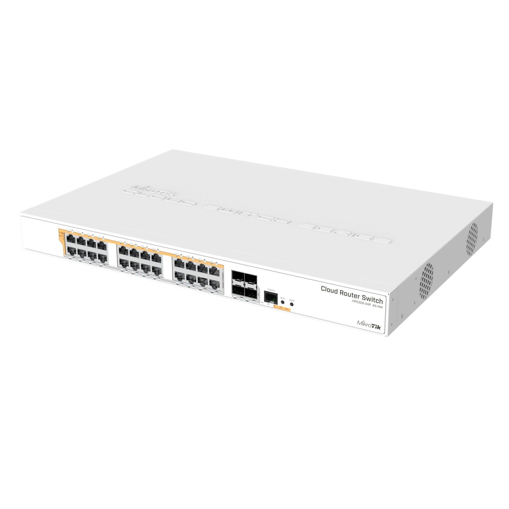 [CRS328-24P-4S+RM] Mikrotik - Cloud Router Switch 328-24P-4S+RM with RouterOS L5, 1U rackmount enclosure