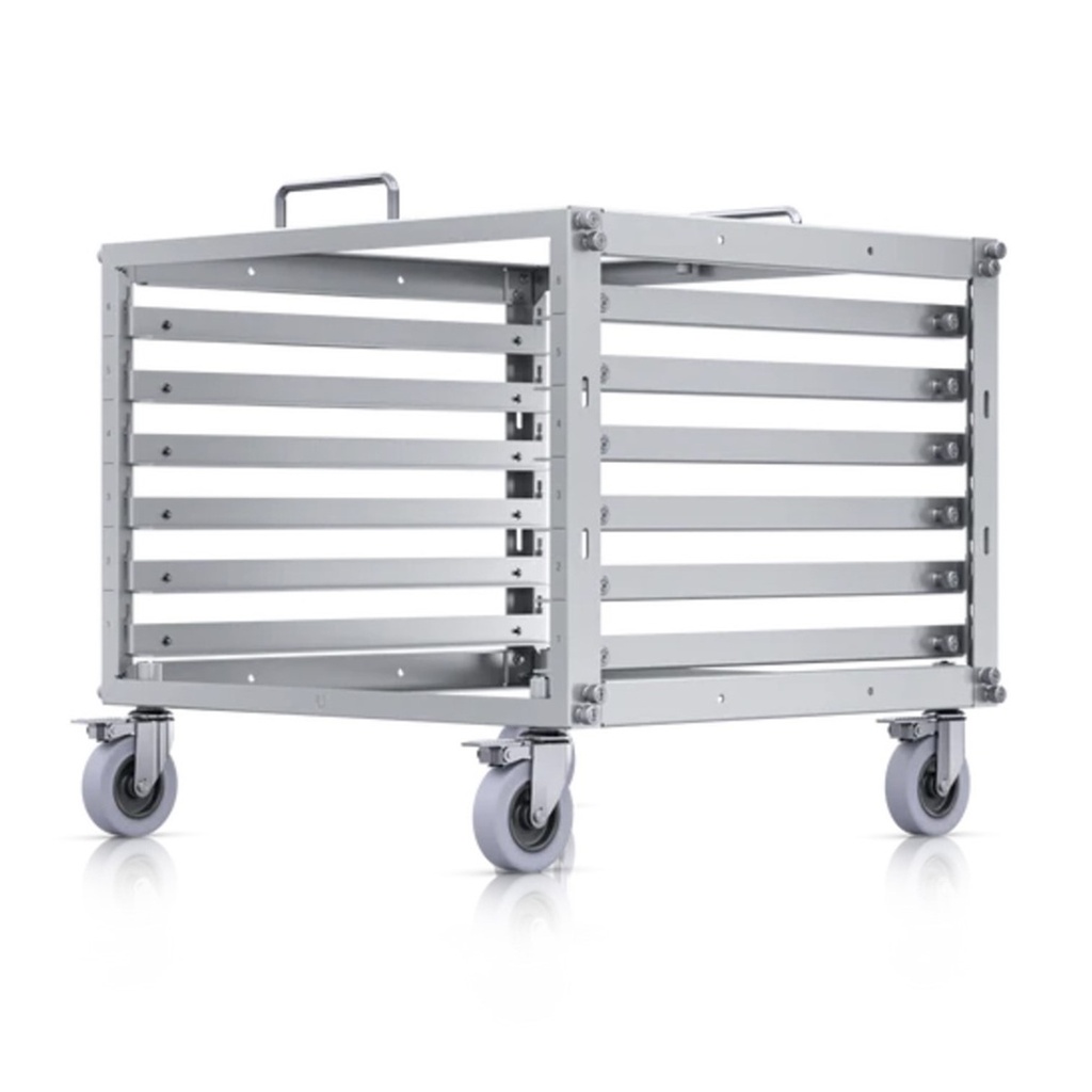 [U-Rack-6U-TL] Ubiquiti - Mini Rack sin herramientas de 6U con un panel de conexión en blanco de 24 puertos y paño de microfibra