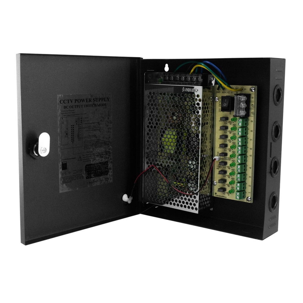 [STC-FC10A9CHC] STC - Fuente Centralizada 9 Canales 12V 10Amp [Certificada]