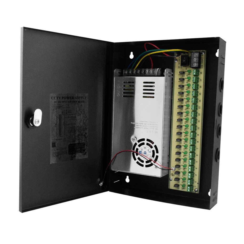 [STC-FC30A18CHC] STC - Fuente Centralizada 18 Canales 12V 30Amp [Certificada]