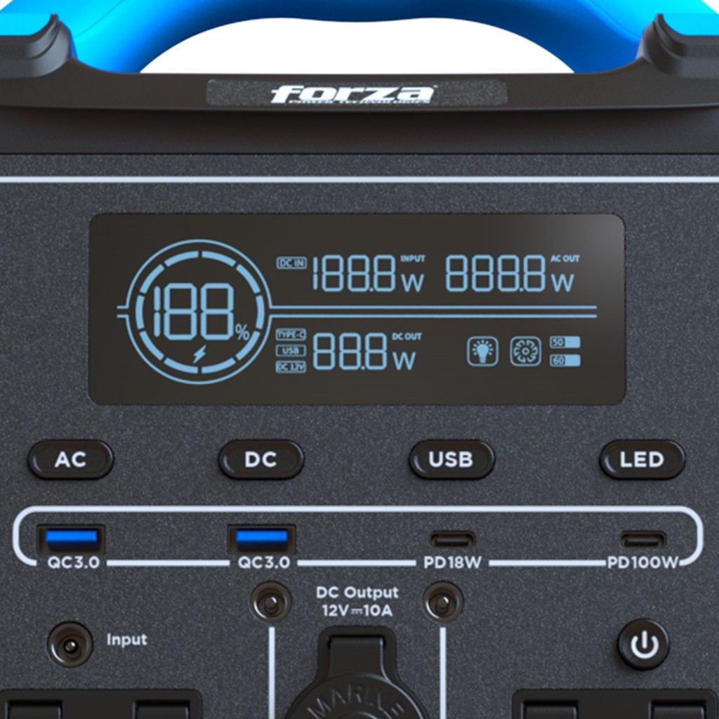 [FPP-T700] Forza - Titan 700W Generador eléctrico portátil 110V/120V 2AC/8DC