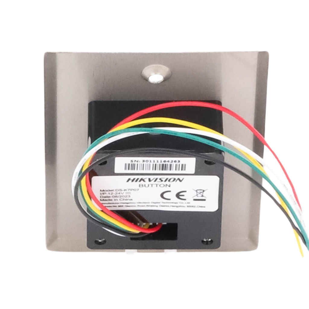 [DS-K7P07] Hikvision - Botón Sin Contacto / Indicador LED/ NO / NC/ Interior/ Acero Inoxidable