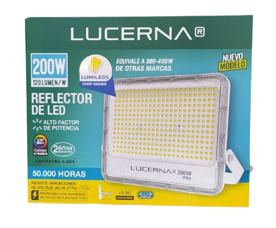 [RP200PH] Lucerna - Reflector LED Alta Potencia 200W 6500K Luz Fria IP 65 90-277V 120L/W [Blanco]
