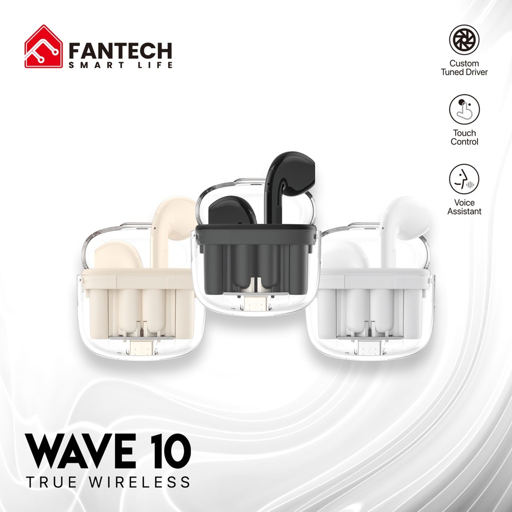 [TW10-BLACK] Fantech - Audifonos Wave 10 Inalámbricos Negro