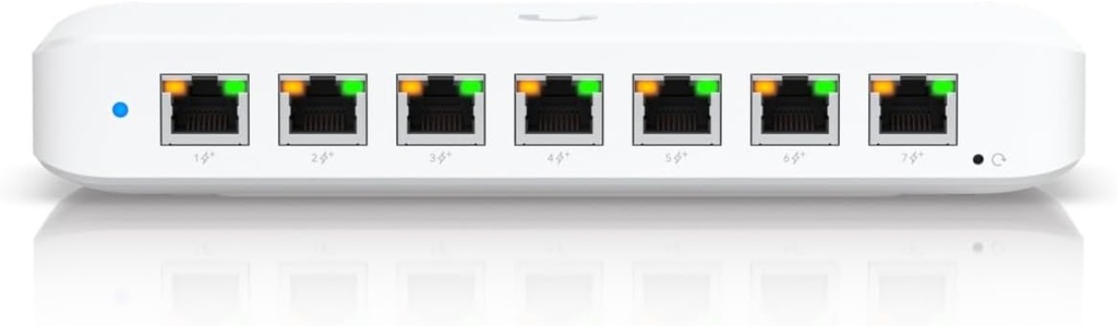 [USW-Ultra-210W] Ubiquiti - Switch PoE compacto capa 2, 8 puertos GbE (7 con salida PoE+ y 1 con entrada PoE++)
