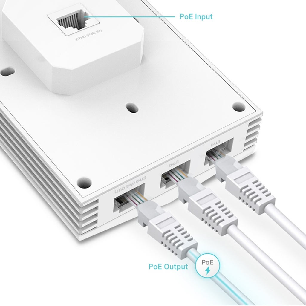 [EAP655-WALL] TP-Link - Punto de Acceso Wi-Fi 6 de Montaje en Pared AX3000