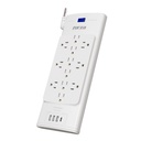 [FSP-1221USBCW] Forza - Protector de Voltaje 1625W/2700J 110V/240V [12] Tomas + [3] USBA + [1] USBC