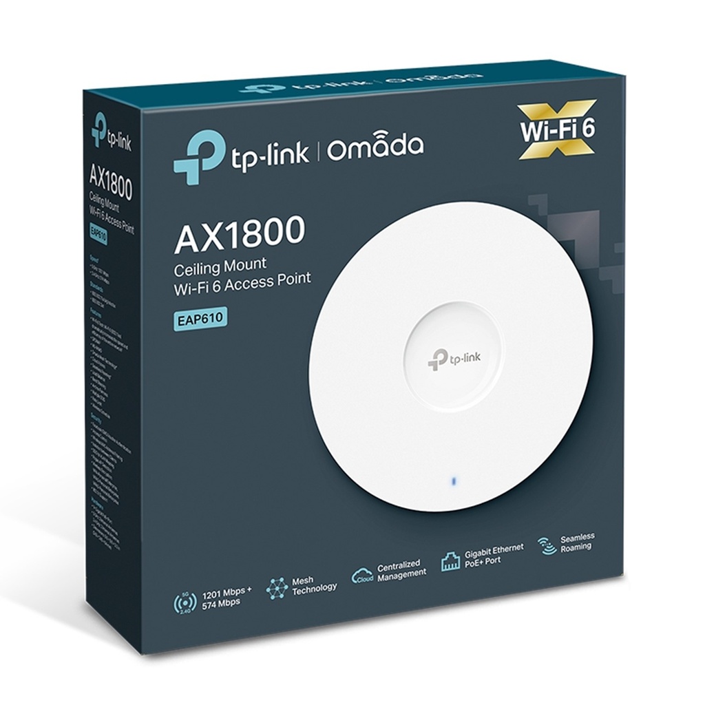 [EAP610] TP-Link - Punto de Acceso Wifi6 Montaje en Techo AX1800