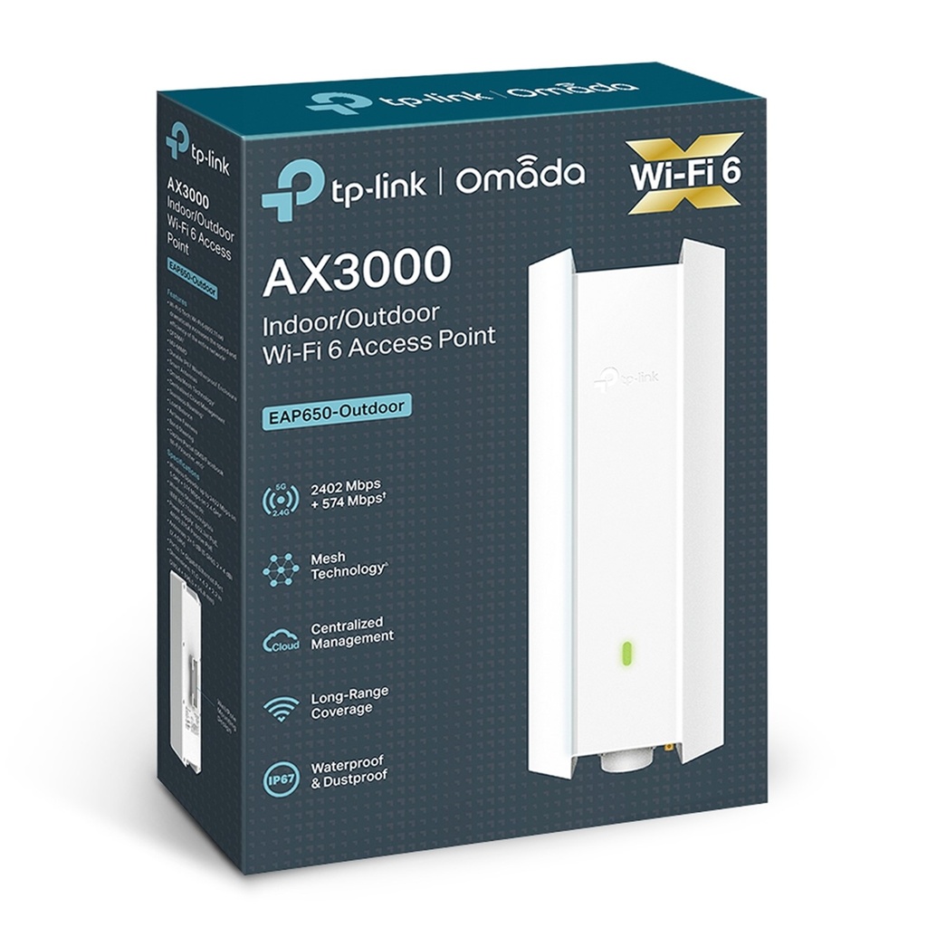 [EAP650-OUTDOOR] TP-Link - Punto de Acceso Wifi6 Para Interiores/Exteriores AX3000